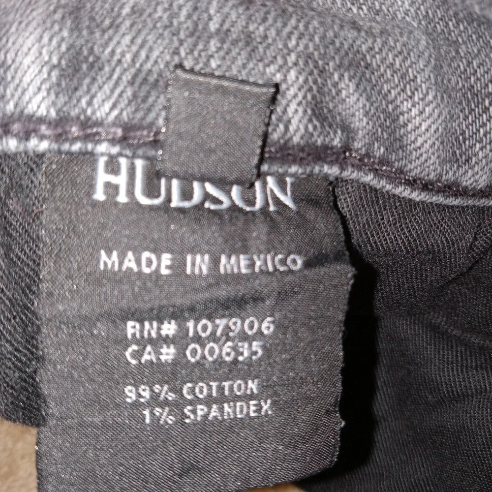 Hudson Men's Sartor Slouchy Skinny Button Fly Jeans Size 33x33 Black‎